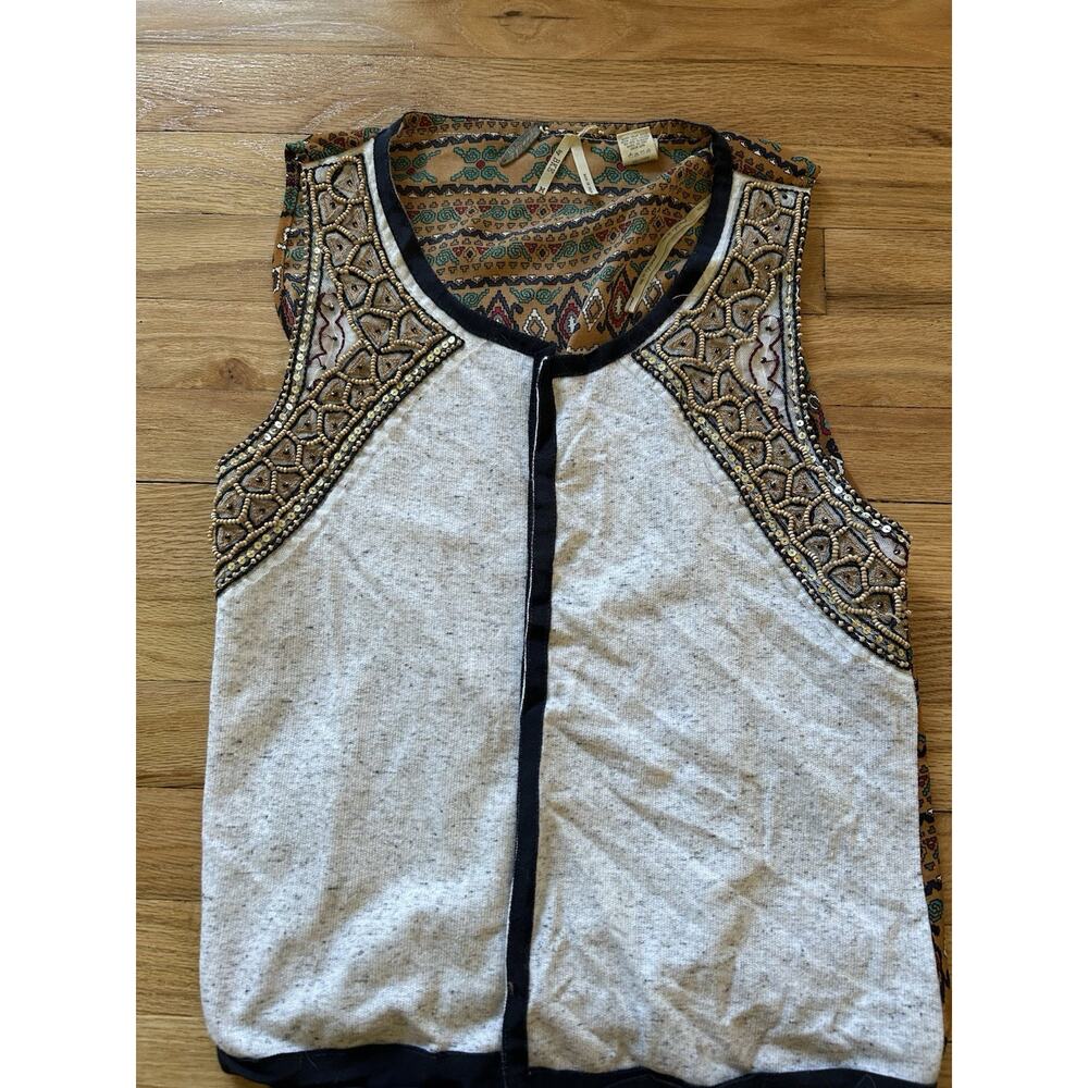 gimmicks by bke Women Beaded Vest Size M